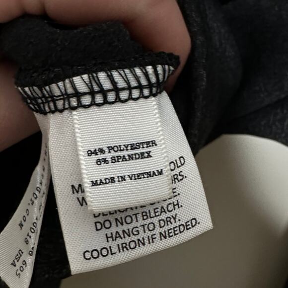 CON.STRUCT Solid Texture Fleece Lined Quarter Zip Heather Black Gray {3F6} - Picture 5 of 5